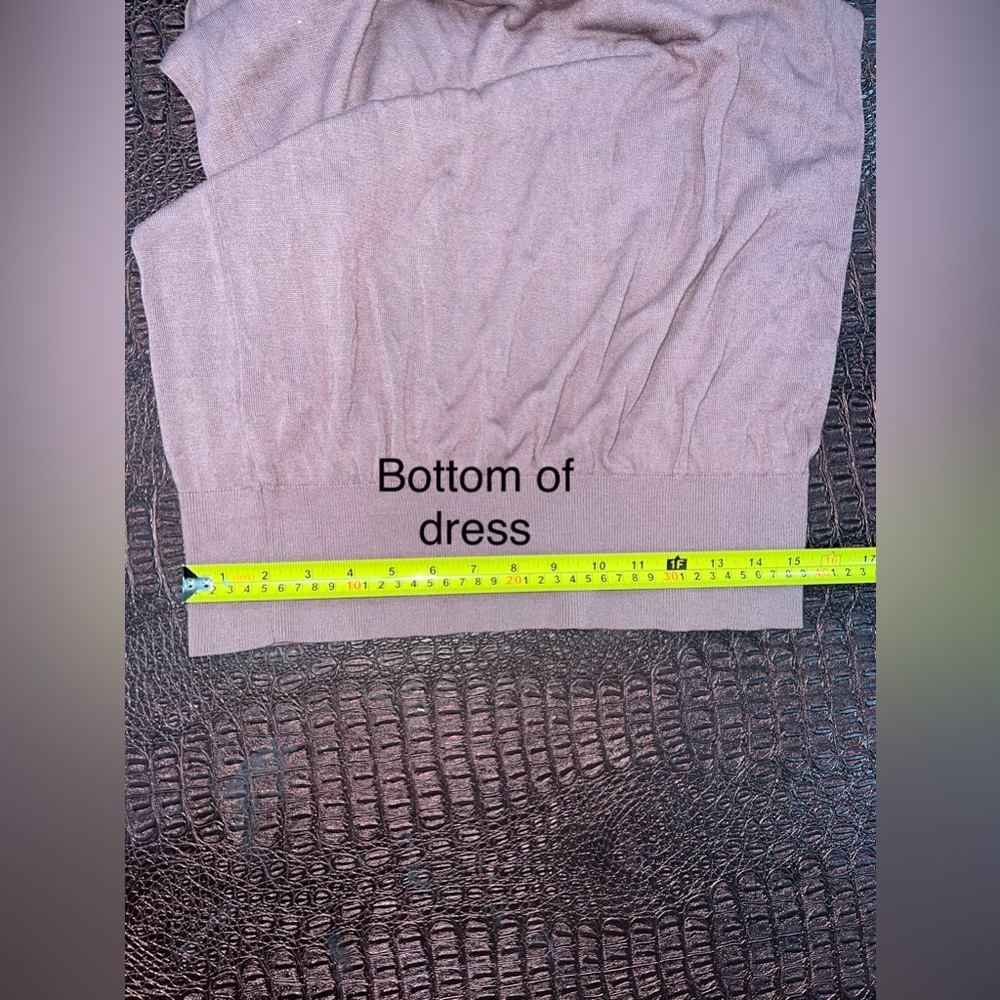 BCBGMaxazria sweater dress size M knit mauve bubble dress tapered on bottom LN - Picture 6 of 12